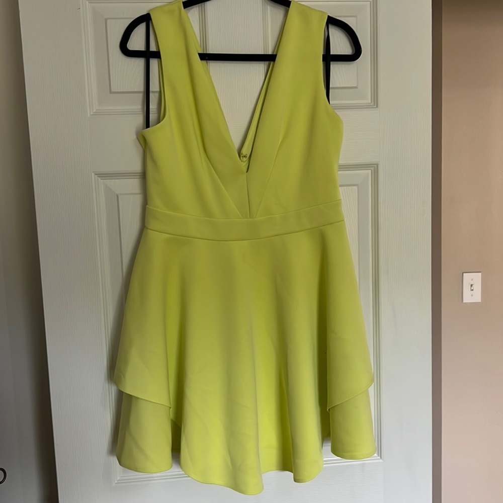 Skater style scuba fabric mini dress